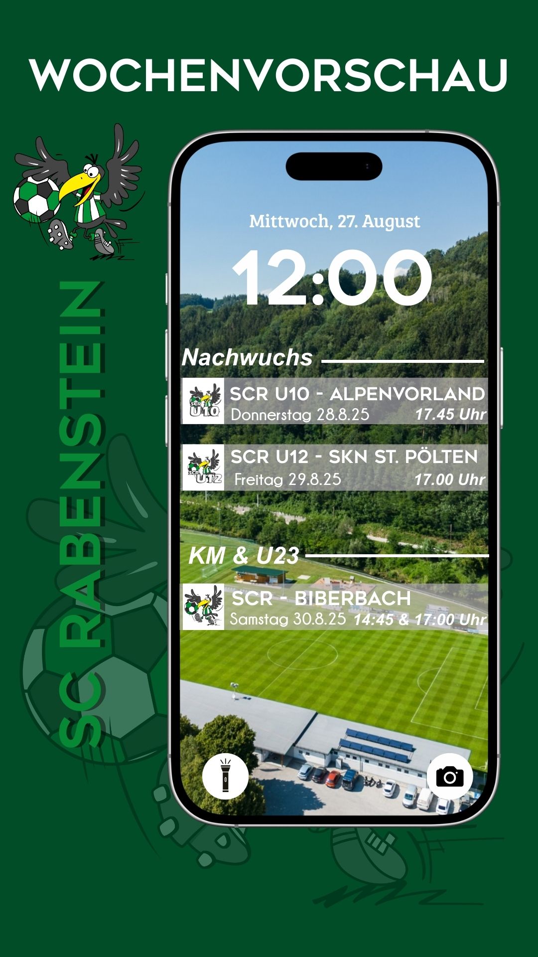 Wochenvorschau beim SC Rabenstein 🤍💚