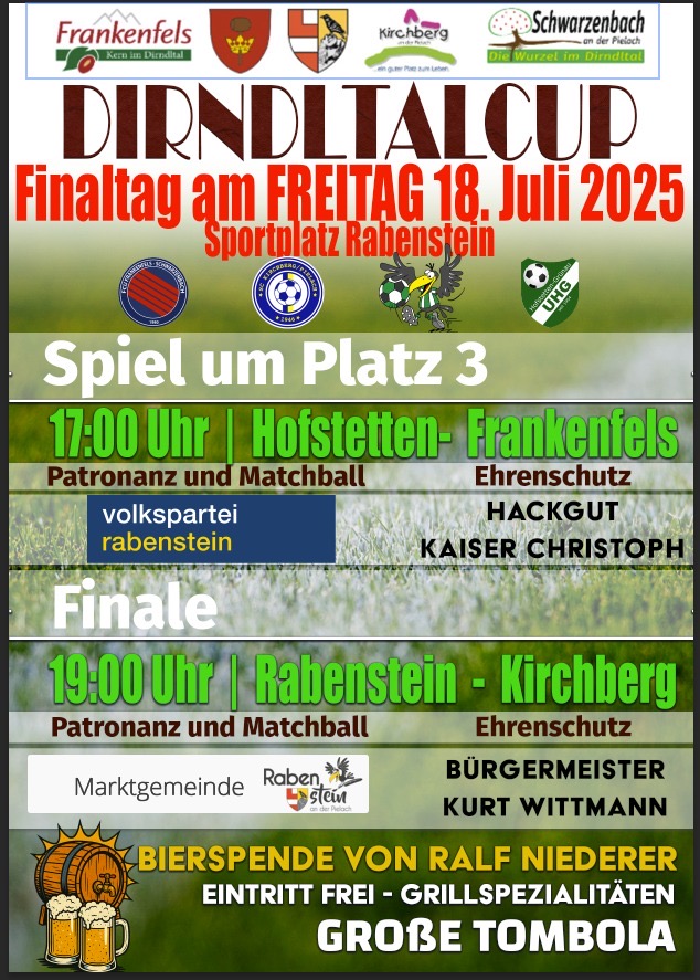 Dirndltalcup 2025 – Finaltag in Rabenstein! 🤍💚
